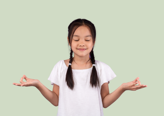 Child meditating